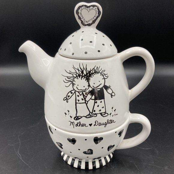 Enesco “Children of The Inner Light: Mother Daughter” Ceramic Tea Pot - Picture 10 of 10